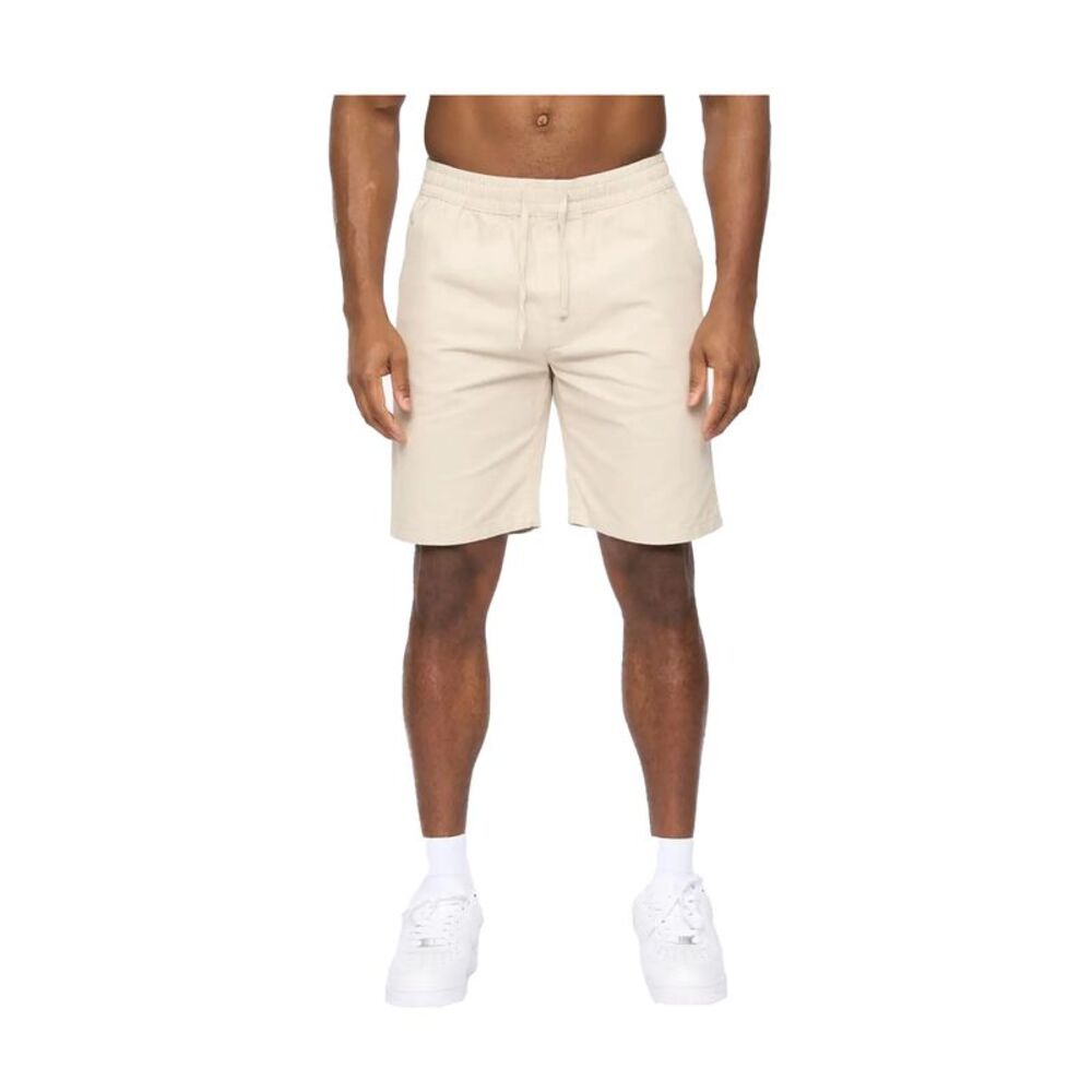 Crosshatch Mens Blansmoore Elasticated Regular Casual Shorts / Light Stone